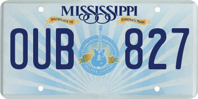 MS license plate OUB827