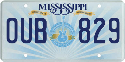 MS license plate OUB829