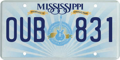 MS license plate OUB831
