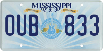 MS license plate OUB833