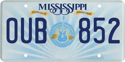 MS license plate OUB852