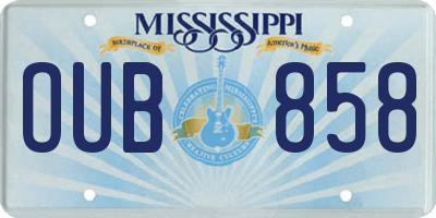 MS license plate OUB858