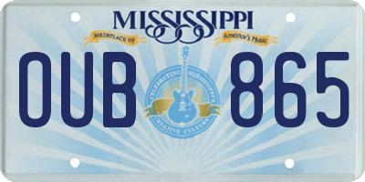 MS license plate OUB865