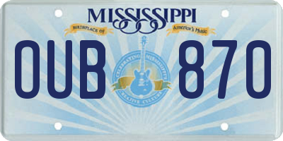 MS license plate OUB870