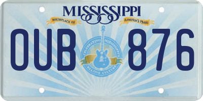 MS license plate OUB876