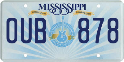 MS license plate OUB878