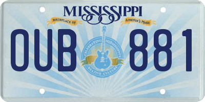 MS license plate OUB881