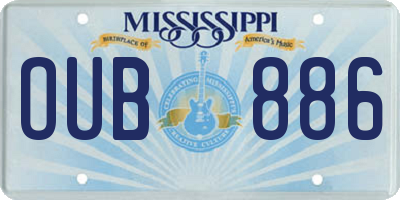 MS license plate OUB886