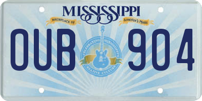 MS license plate OUB904