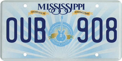 MS license plate OUB908