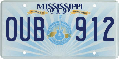 MS license plate OUB912