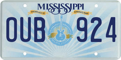 MS license plate OUB924