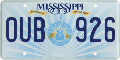 MS license plate OUB926
