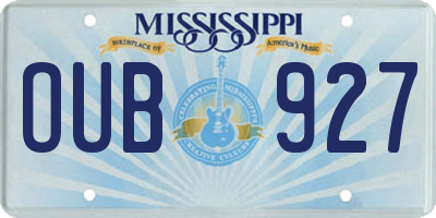 MS license plate OUB927