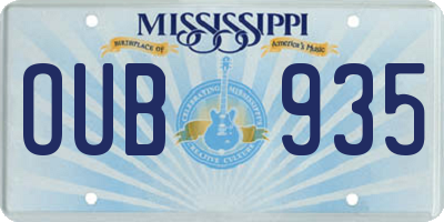 MS license plate OUB935