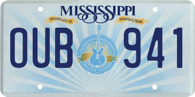 MS license plate OUB941