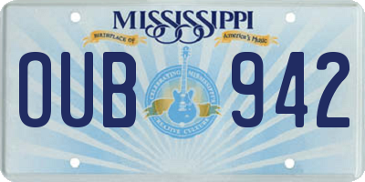 MS license plate OUB942