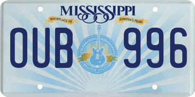 MS license plate OUB996