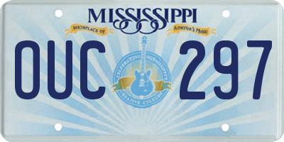 MS license plate OUC297