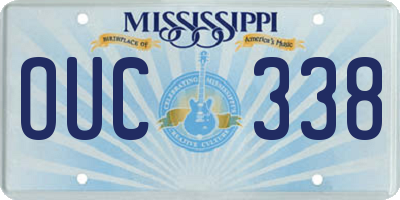 MS license plate OUC338