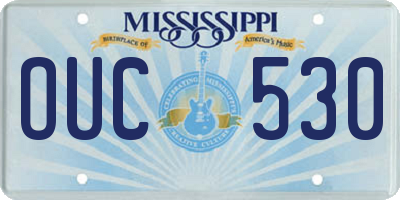 MS license plate OUC530