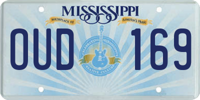MS license plate OUD169