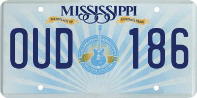 MS license plate OUD186