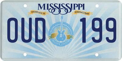 MS license plate OUD199