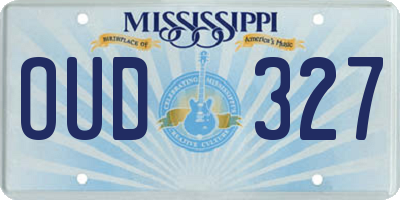 MS license plate OUD327