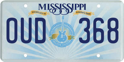 MS license plate OUD368