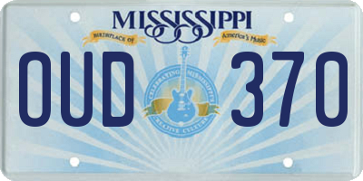 MS license plate OUD370