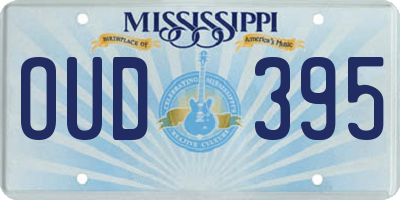 MS license plate OUD395