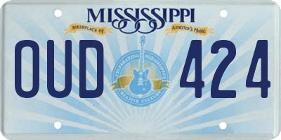 MS license plate OUD424