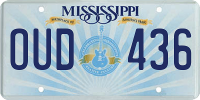 MS license plate OUD436