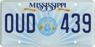 MS license plate OUD439