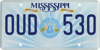 MS license plate OUD530