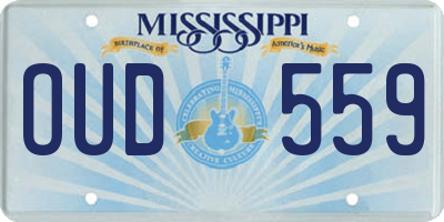 MS license plate OUD559