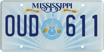 MS license plate OUD611