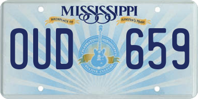 MS license plate OUD659