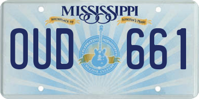 MS license plate OUD661