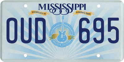 MS license plate OUD695