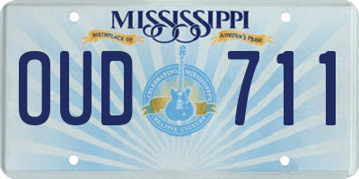 MS license plate OUD711
