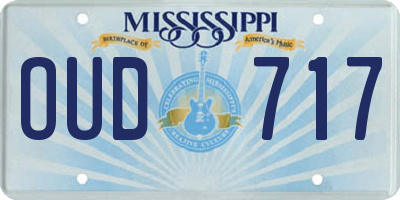 MS license plate OUD717