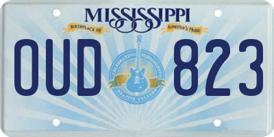 MS license plate OUD823