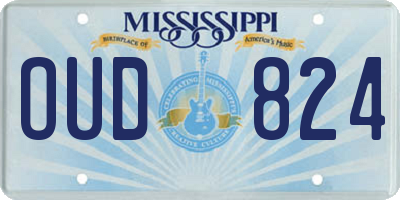 MS license plate OUD824