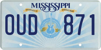 MS license plate OUD871