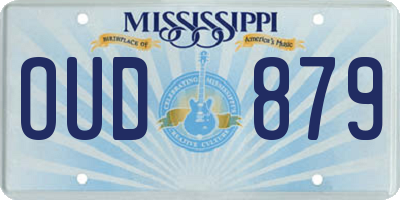MS license plate OUD879
