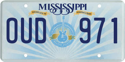 MS license plate OUD971