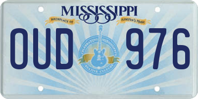 MS license plate OUD976