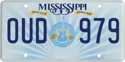 MS license plate OUD979